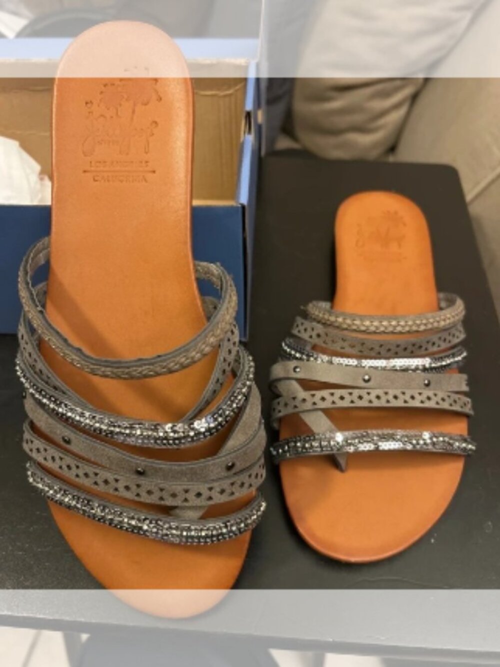 Jellypop Women's Embellished Thong Sandals